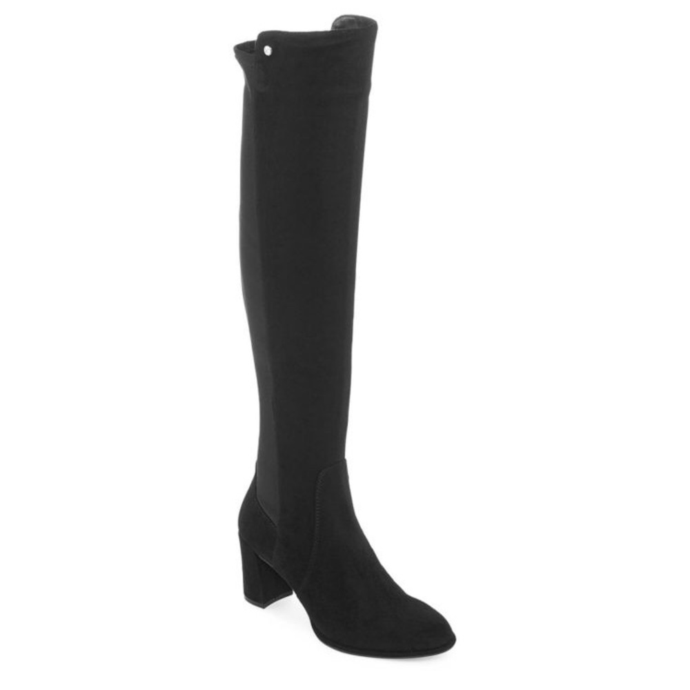 Black suede boots